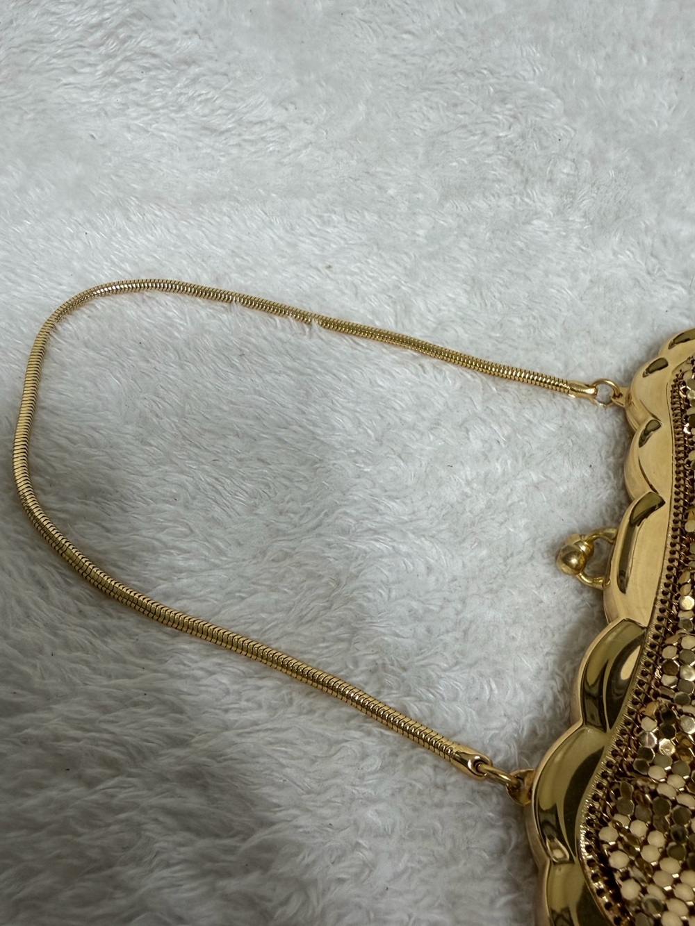 Whiting and Davis Gold Mini Handbag Vintage - Picture 7 of 11